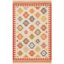 Akbel Halı Nomad Nmd 04 Çok Renkli - Çift Taraflı Yıkanabilir Kilim | Otantik Kilim