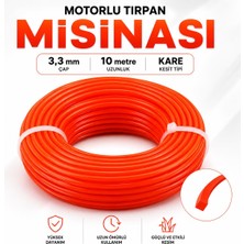 Nzb Motorlu Tırpan Misinası 3,3 mm (10 Metre) Kare Dayanıklı Uzun Ömürlü Profesyonel Plastik Ip