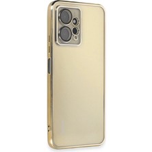 Aycer Note 12 4g Kılıf  Lensli  - Gold