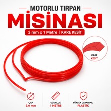 Nzb 1 Metre Motorlu Tırpan Misinası 3.0 mm Dayanıklı Uzun Ömürlü Profesyonel Kare Plastik Ip