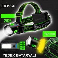 farissu GS-15550 40W 4000 Lümen Çift Set Birebir Orijinal Yedek Pilli Profesyonel Kafa Lambası