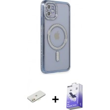Pileli Store Pilelistore™ iPhone 11 Kılıf Zirve Doku Prime - Siyah Bilvis 5in1 5d Magic Hayalet Cam Ekran Koruyucu + Renkli Kamera Lens Koruma Cam - Tu