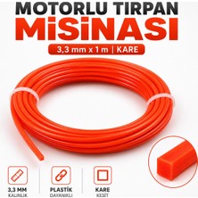 Nzb 1 Metre Motorlu Tırpan Misinası 3,3 mm Kare Dayanıklı Uzun Ömürlü Profesyonel Plastik Ip
