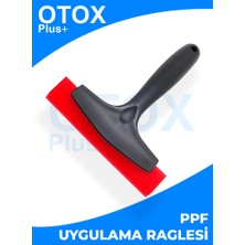 Otox Cam Filmi & Ppf Uygulama Aparatı | Kırmızı Profesyonel Ragle | Çizik Bırakmaz Silecek