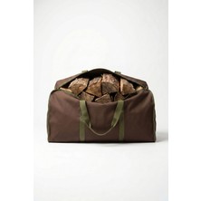 Büyük Odun Taşıma Çantası Mumlu Kanvas 85X50X31 cm Kamp Şömine Odun Çantası | Tanto Bushcraft