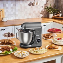 Karaca Mastermaid Chef Ultra D2000W Dijital Ekranlı Hamur Yoğurma Makinesi Shadow Gray 7l