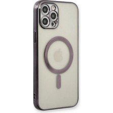 Aycer Iphone 12 Pro Kılıf Magneticsafe Lazer  - Siyah