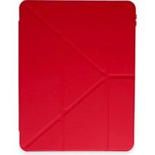Aycer Pad 6 Kılıf Kalemlikli Mars Tablet Kılıfı - Kırmızı