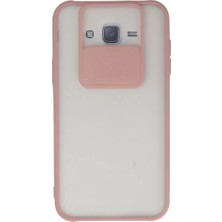Derin Stok Galaxy J7 Kılıf Palm Buzlu Kamera Sürgülü Silikon - Pembe