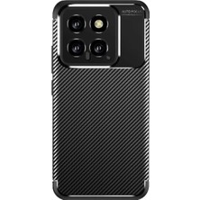 Derin Stok 14T Kılıf Auto Focus Karbon Kapak - Siyah