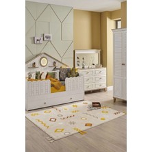 Palmera Funny Bej Çocuk Halısı 120X180 - Kaymaz Taban Antialerjik Yıkanabilir Modern Halı