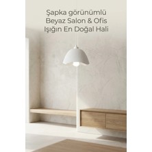 Buyolog Şapka  Görünümlü Modern Kavisli Beyaz Salon & Ofis Tavan Dostu, Ultra Hafif Işığın En Doğal Hali