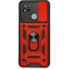 Derin Stok C11 2021 Kılıf Pars Lens Yüzüklü Silikon - Kırmızı