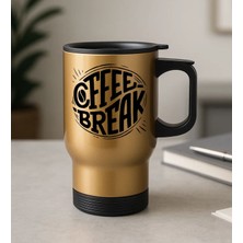 Bk Gift Coffee Tasarımlı Kulplu Gold Çelik Bardak Termos Mug 450ML-7, Sevgiliye Hediye, Arkadaşa Hediye, Eşe Hediye