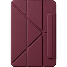 Zenvia Mey Ithalat®   iPad 2025 10.9 10.nesil (A16) Edz Manyetik Standlı Tablet Kılıfı - Mürdüm