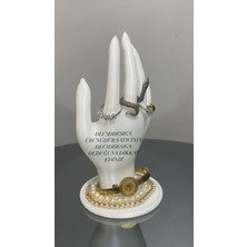 UltraMint 18 cm Beyaz Dekoratif El Takı Mankeni ve Yüzük Standı