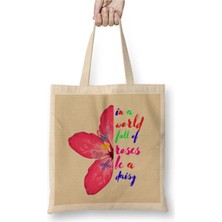 Dekado Women Summer Gift Cool Women Summer Flowers Bez Çanta Uzun Saplı
