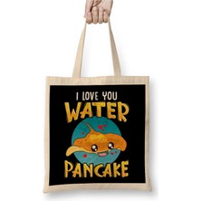Dekado I Love You Water Pancake Adorable Stingray Pun Bez Çanta Uzun Saplı