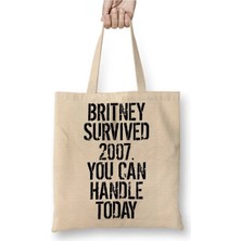 Dekado Britney Survived 2007 Art Meme Dank Funny Bez Çanta Uzun Saplı