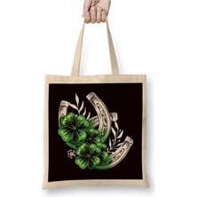 Dekado Horseshoe Lucky Shamrock Saint Patrick Day Ireland Irish Bez Çanta Uzun Saplı