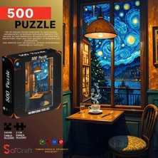 Soi Craft 500 Parça Puzzle Van Gogh Ilhamlı Yıldızlı Gece #240