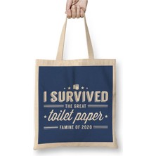 Dekado I Survived The Great Toilet Paper Famine Of 2020 Bez Çanta Uzun Saplı