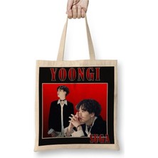 Dekado Suga Yoongi Bts Bez Çanta Uzun Saplı