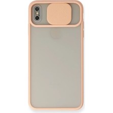 Derin Stok Iphone Xs Kılıf Palm Buzlu Kamera Sürgülü Silikon - Pembe