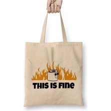 Dekado This Is Fine 02 Bez Çanta Uzun Saplı