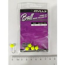 RYUJI Ball Ajıng Yellow Uv Jıghead Iğne No : 10