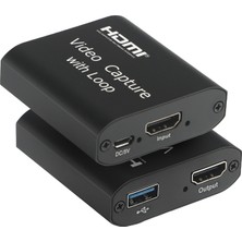 Dark HDMI 4K Çift Çıkışlı, 1xhdmı Giriş, 1xhdmı + 1x USB Çıkış, Video/ses Yakalama, Mikrofon, Canlı Yayın, Tak Çalıştır Video Kayıt Cihazı (DK-HD-CAP4K30)