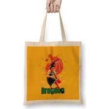 Dekado Malcolm Brogdon Vintage Art - Legend Basketball Gift Bez Çanta Uzun Saplı