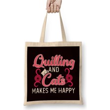 Dekado Quilling Cats Make Happy Hobby Craftsman Crafting Kitten Art Bez Çanta Uzun Saplı