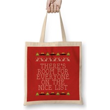 Dekado Nice List Elf Quote Christmas Knit Bez Çanta Uzun Saplı