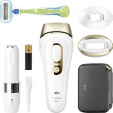 Braun Silk Expert Pro 5 PL5146 Ipl Lazer Epilasyon Cihazı Yıkanabilir Başlık ve Çanta ile Beyaz - Altın