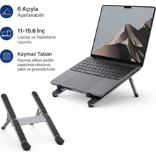 CoverZone Pocket Laptop Stand 6 Açı Ayarlanabilir Ultra Kompakt ve Hafif Dizüstü Bilgisayar Standı, 11-15.6 Inç Laptoplar ve Tabletler Için Güçlü ve Şık Tasarım | XK-HOLDER30