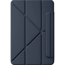 Nemere Mey Ithalat®   iPad 2025 10.9 10.nesil (A16) Edz Manyetik Standlı Tablet Kılıfı - Lacivert