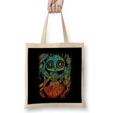 Dekado Trippy Psychedelic Spider Aesthetic Artistic Bez Çanta Uzun Saplı