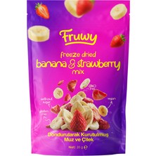 Fruwy Karışık Freeze Dried Muz ve Çilek Mix 1 Adet Vegan ve Gluten Free Ürün