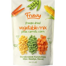 Fruwy 1 Adet Freeze Dried Sebze Mix Organik Sertifikalı Karışık Sebzeler Gluten İçermez