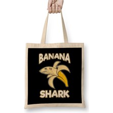 Dekado Banana Shark Adorable Half-Banana Half Shark Bez Çanta Uzun Saplı