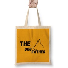 Dekado The Dogfather Funny, Cute Dog Father Dad Owner Pet Doggo Pup Fun Humor Bez Çanta Uzun Saplı