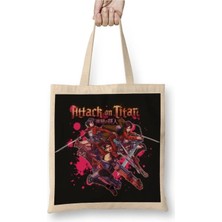 Dekado Attack On Titan Eren Levi Mikasa Bez Çanta Uzun Saplı