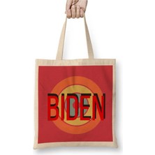Dekado Democrat Biden 2024 Election - Vintage Retro Rainbow Style Bez Çanta Uzun Saplı