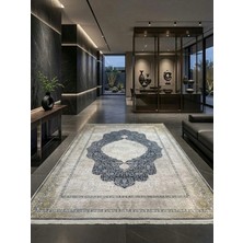 DMR Merinos Rodin 19776 Mavi Salon Halısı Oturma Halısı