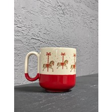 Mor Mürekkep Tam Tur Atlı Karınca Kırmızı Kulplu Arya Yılbaşı Hediyesi Bardak Kupa Fincan Mug