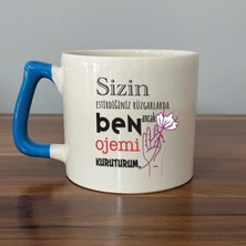 Mor Mürekkep Sizin Estirdiğiniz Rüzgar Ile Mavi Kulplu Prime Laf Sokma Hediyesi Bardak Kupa Fincan Mug