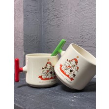 Mor Mürekkep Merry Catmas Kedi Ağacı Beyaz Kulplu T Yılbaşı Hediyesi Bardak Kupa Fincan Mug