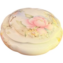 Limoges El Boyama Bonboniyer 17 cm Çapında 9 cm Yüksekliğinde