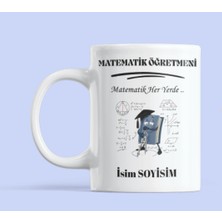 Nino Store Kişiye Özel Matematik Öğretmeni Kupa Bardak – Isimli Öğretmenler Günü Hediyesi 300 ml